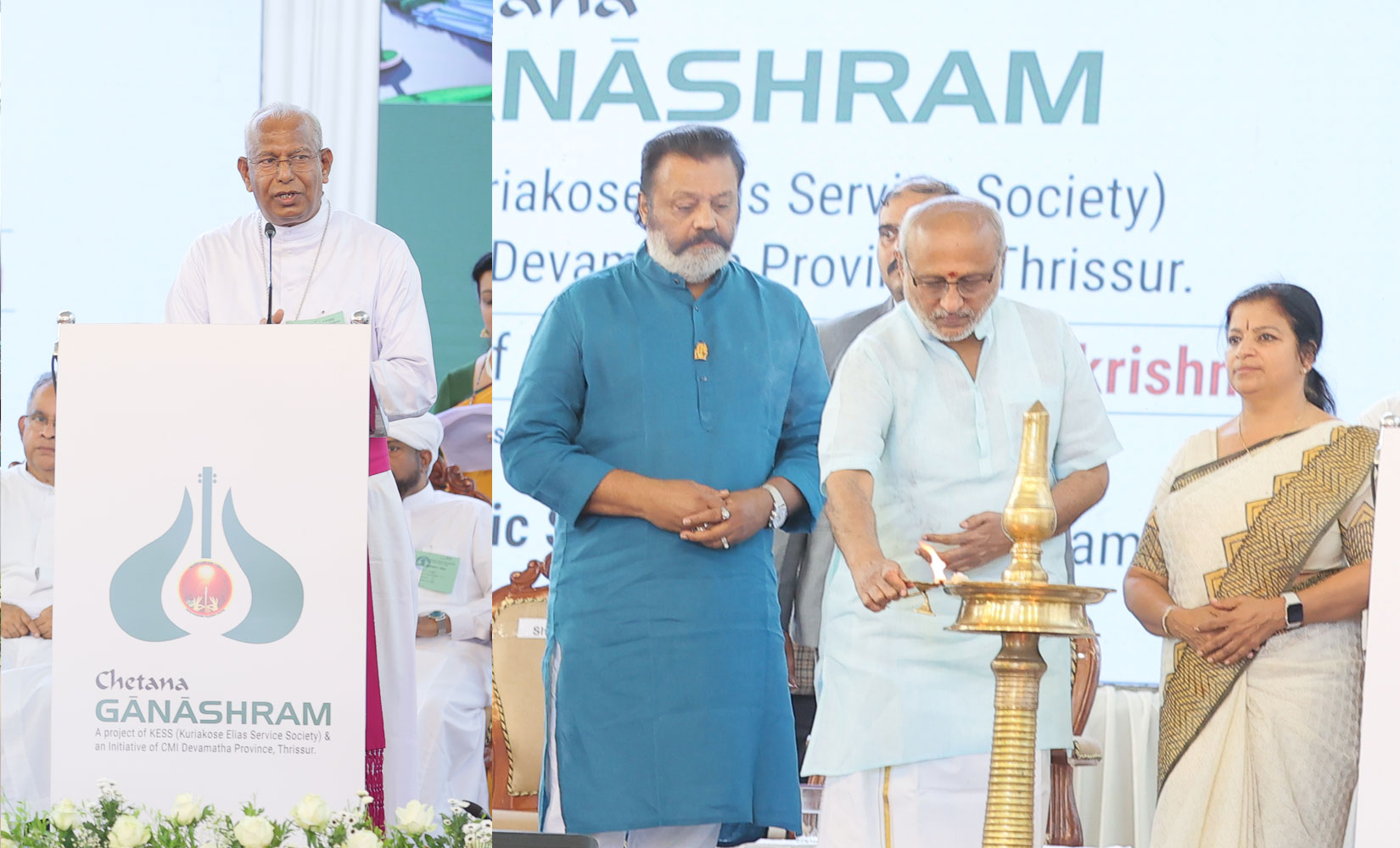 Chetana Ganashram Stone laying ceremony